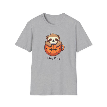 Cozy Sloth Basketball Cup T-Shirt